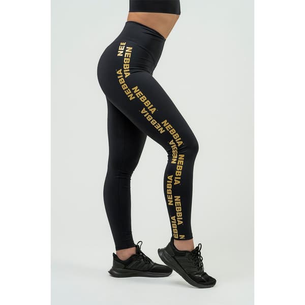 Nebbia Leggings Med Høj Talje Classic Intense Iconic Gold Sort L Kvinde