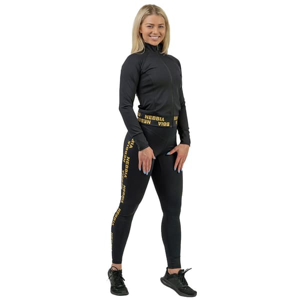 Nebbia Leggings Med Høj Talje Classic Intense Iconic Gold Sort L Kvinde