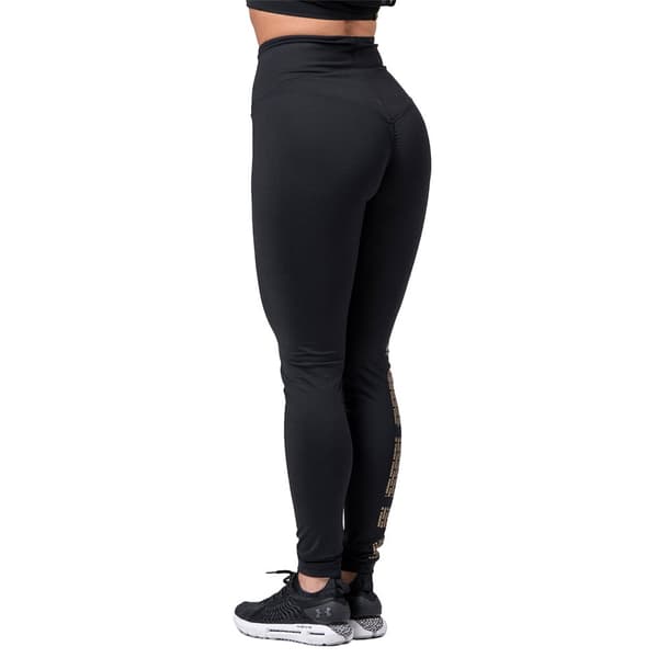 Nebbia Leggings Gold Print 827 Sort S Kvinde