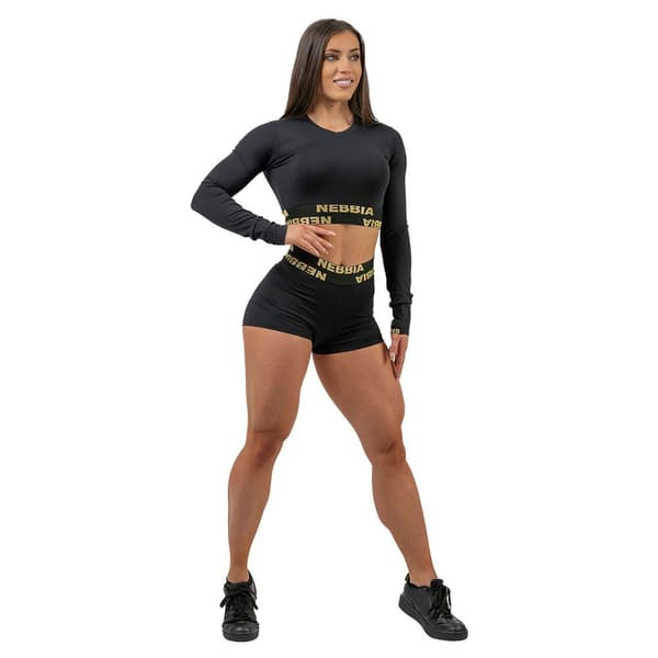 Nebbia Långärmad T-shirt Intense Perform Gold Svart S Kvinna