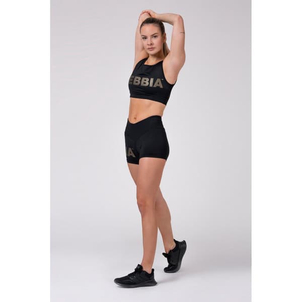 Nebbia Kort Tight Intense Gold Print Svart XS Kvinna