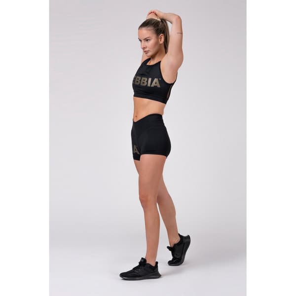 Nebbia Kort Tight Intense Gold Print Svart XS Kvinna