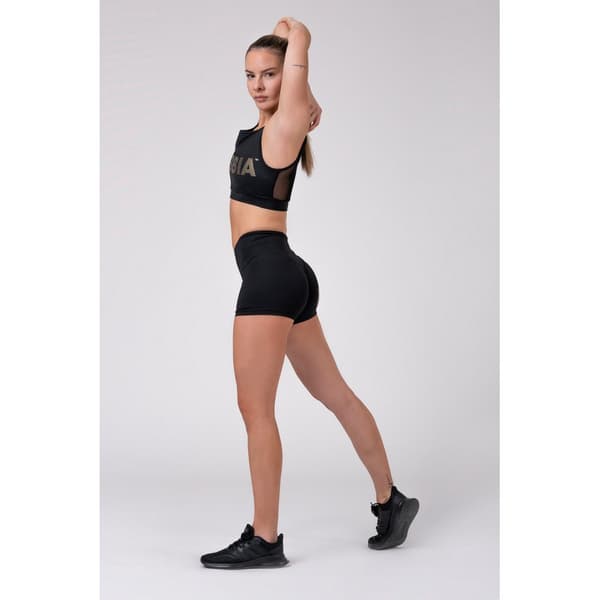 Nebbia Kort Stram Intense Gold Print Sort XS Kvinde