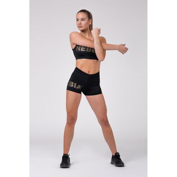 Nebbia Kort Tight Intense Gold Print Svart XS Kvinna