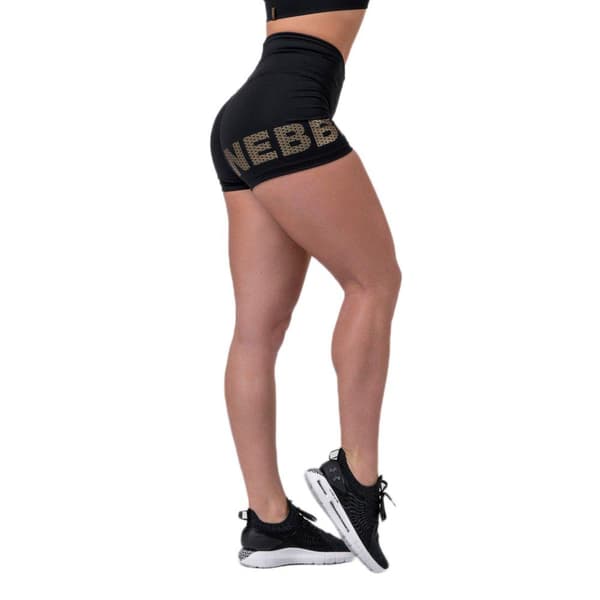 Nebbia Kort Tight Intense Gold Print Svart XS Kvinna