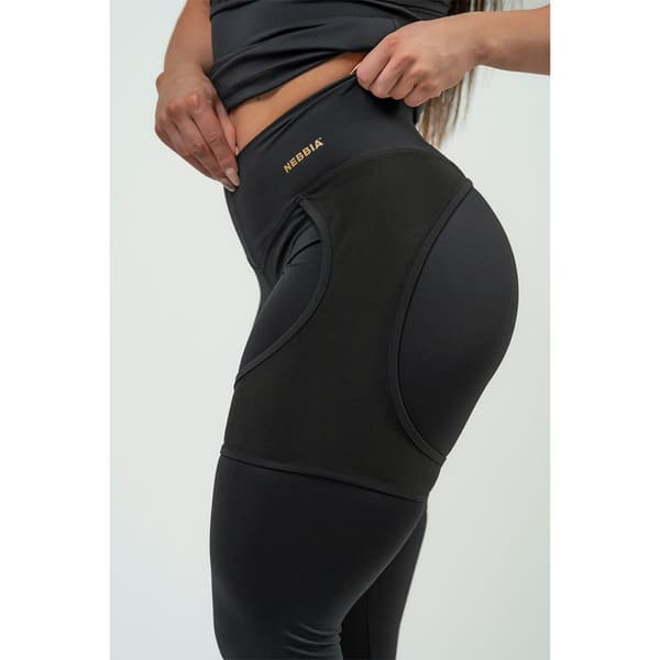 Nebbia Leggings Hög Midja Intense Mesh Gold Svart M Kvinna
