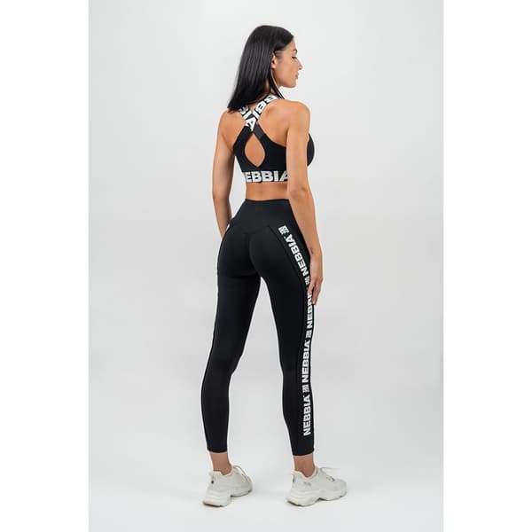 Nebbia Leggingsit Korkea Vyötärö Side Stripe Iconic Musta M Nainen