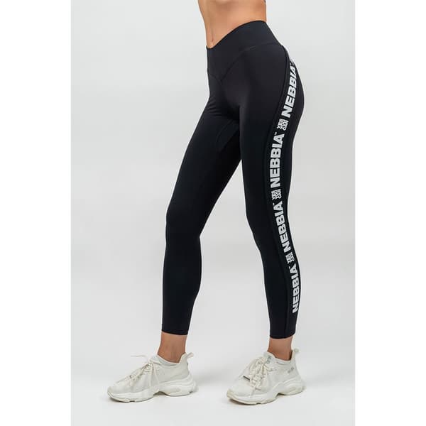 Nebbia Leggingsit Korkea Vyötärö Side Stripe Iconic Musta M Nainen