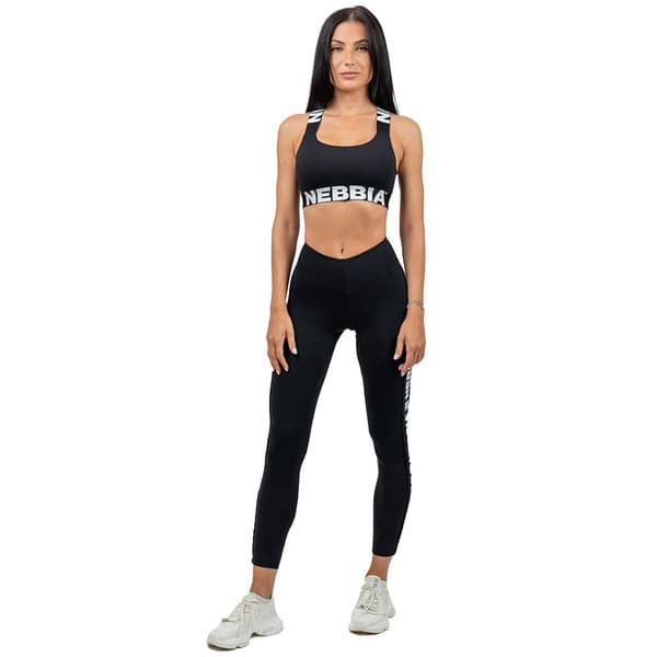 Nebbia Leggingsit Korkea Vyötärö Side Stripe Iconic Musta M Nainen