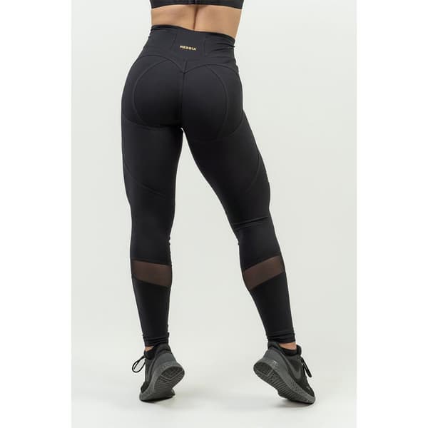 Nebbia Leggings Hög Midja Push-up Intense Heart-shaped Gold Svart XS Kvinna