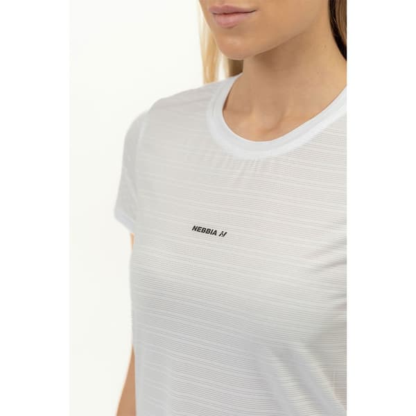 Nebbia Kortärmad T-shirt Fit Activewear “airy” With Reflective Logo 438 Grå M Kvinna