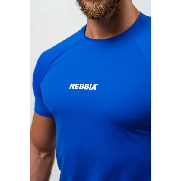 Nebbia Kortærmet T-shirt Workout Compression Performance 339 Blå L Mand
