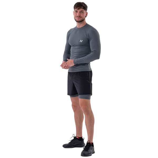 Nebbia Pitkähihainen T-paita Functional Active 328 Harmaa XL Mies
