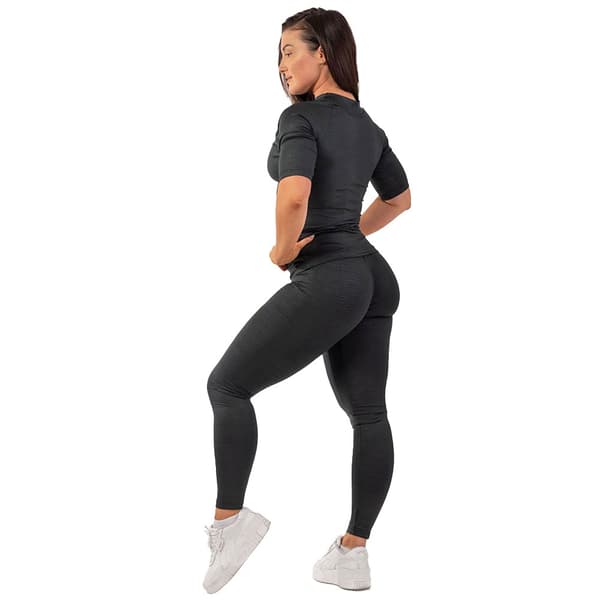Nebbia Kortærmet T-shirt Python Snakeskin 416 Sort XS Kvinde