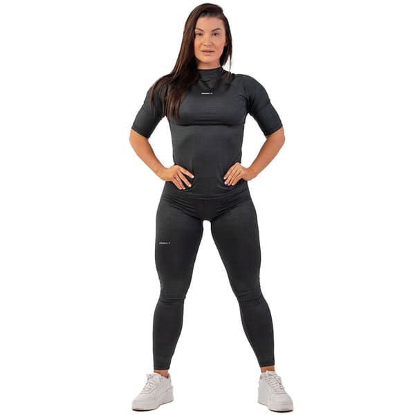 Nebbia Kortærmet T-shirt Python Snakeskin 416 Sort XS Kvinde