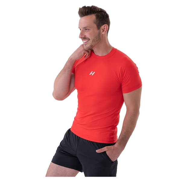 Nebbia Lyhythihainen T-paita Functional Slim-fit 324 Oranssi M Mies