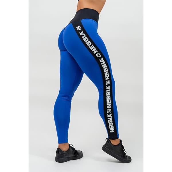 Nebbia Leggings Hög Midja Side Stripe Iconic Blå XS Kvinna
