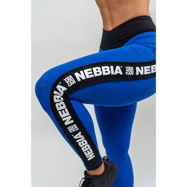 Nebbia Leggings Hög Midja Side Stripe Iconic Blå XS Kvinna