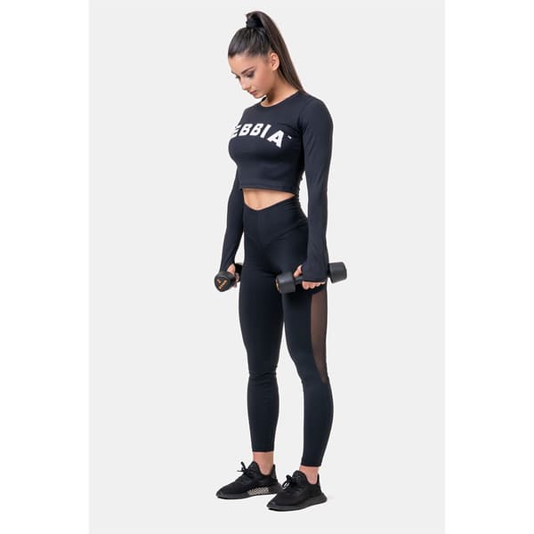 Nebbia Leggings Med Høj Talje Mesh 573 Sort XS Kvinde