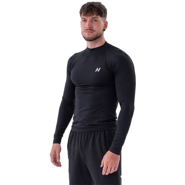 Nebbia Pitkähihainen T-paita Functional Active 328 Musta M Mies