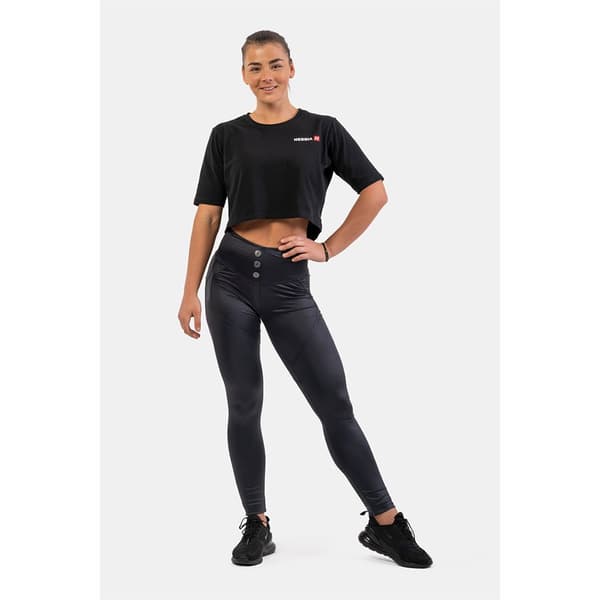 Nebbia Leggingsit Korkea Vyötärö Glossy Look Bubble Butt 586 Musta XS Nainen