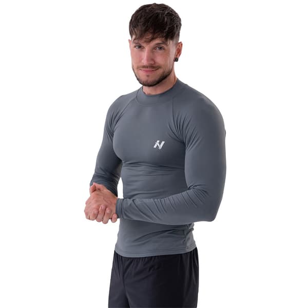 Nebbia Långärmad T-shirt Functional Active 328 Grå 2XL Man