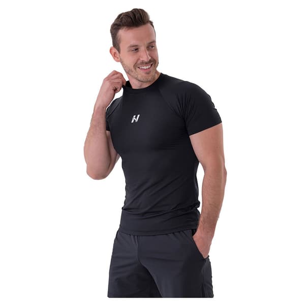 Nebbia Kortärmad T-shirt Functional Slim-fit 324 Svart 2XL Man