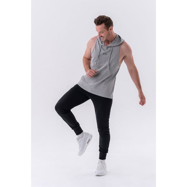 Nebbia Ærmeløs T-shirt Fitness With A Hoodie 323 Grå 2XL Mand