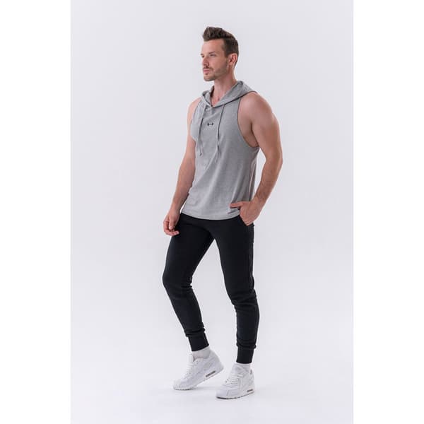 Nebbia Ærmeløs T-shirt Fitness With A Hoodie 323 Grå 2XL Mand