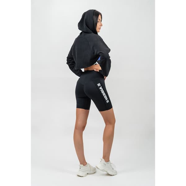 Nebbia Huppari Designer Cropped Gym Time Musta XS Nainen