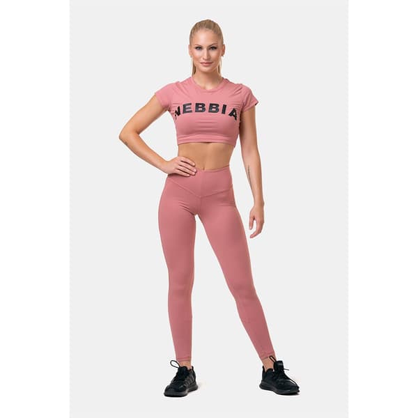 Nebbia Leggings Hög Midja Mesh 573 Rosa XS Kvinna