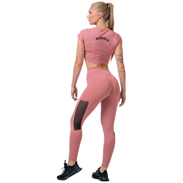 Nebbia Leggings Hög Midja Mesh 573 Rosa XS Kvinna