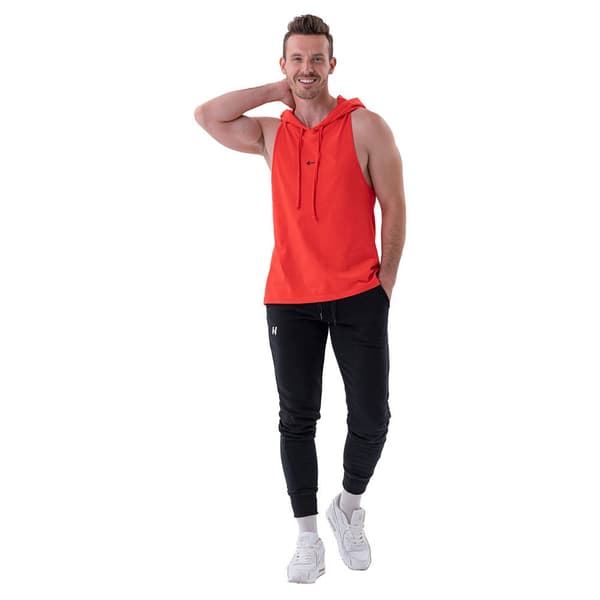 Nebbia Ærmeløs T-shirt Fitness With A Hoodie 323 Orange 2XL Mand