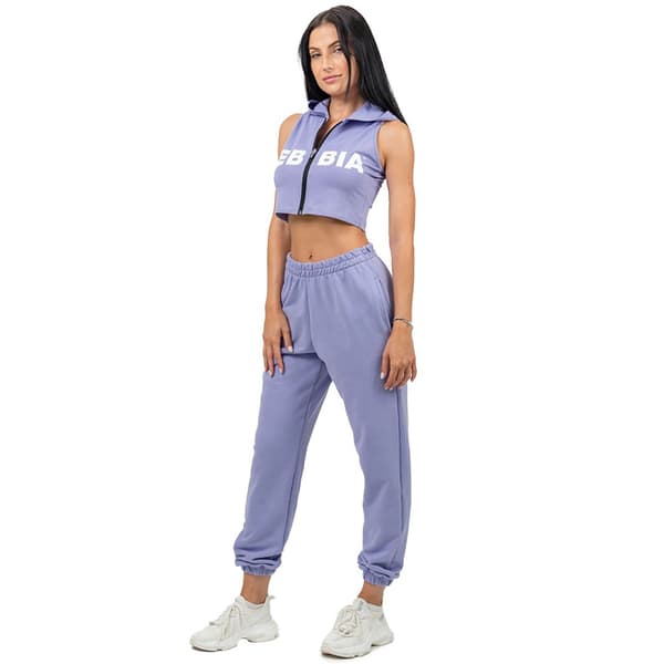 Nebbia Joggere Oversized With Pockets Gym Time Lilla XS Kvinde