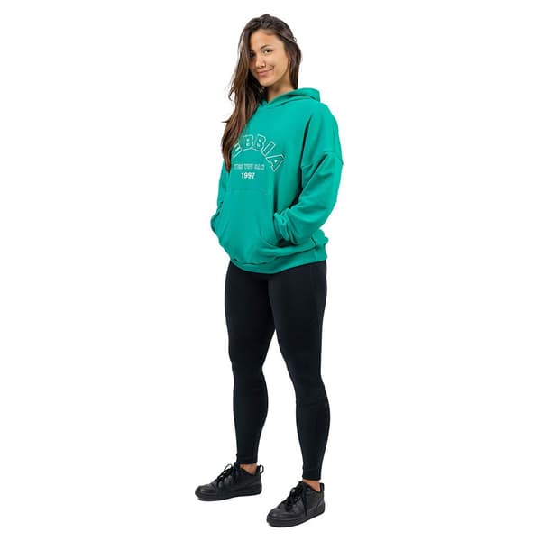 Nebbia Hættetrøje Branded Oversized Gym Rat Grøn S Kvinde