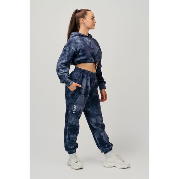 Nebbia Hættetrøje Re-fresh Crop 591 Blå S Kvinde