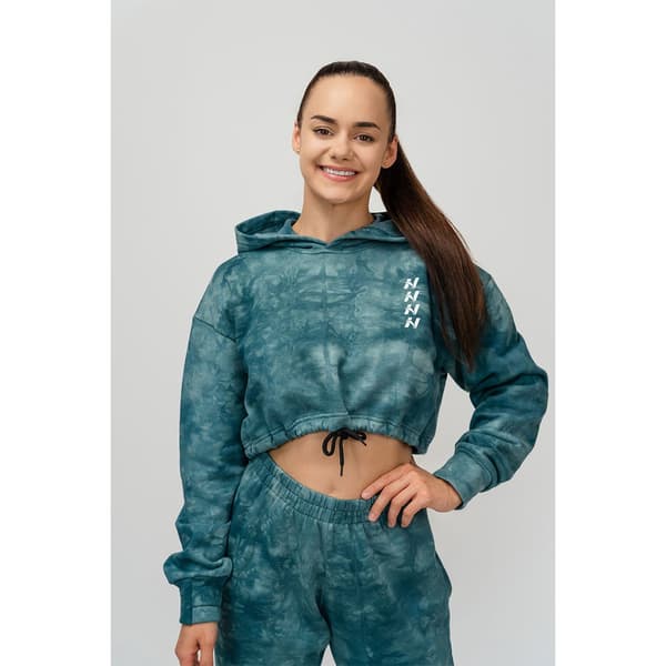 Nebbia Hættetrøje Re-fresh Crop 591 Blå XS Kvinde