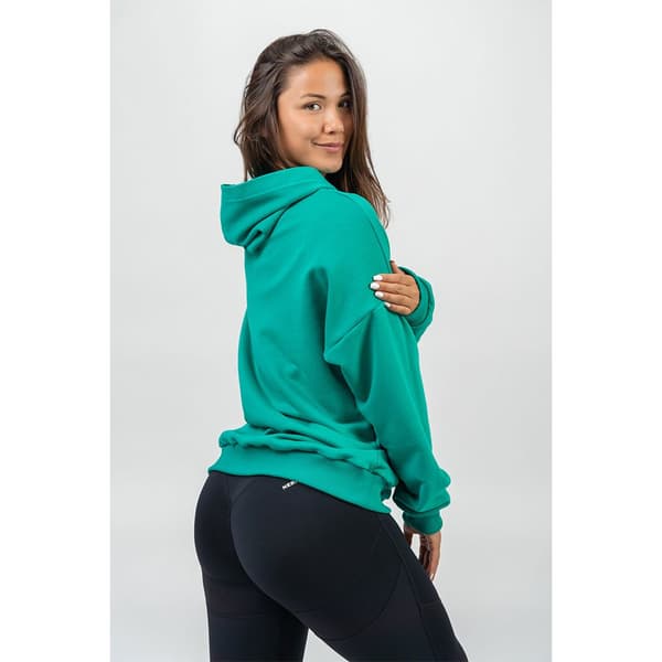 Nebbia Hættetrøje Branded Oversized Gym Rat Grøn XS Kvinde