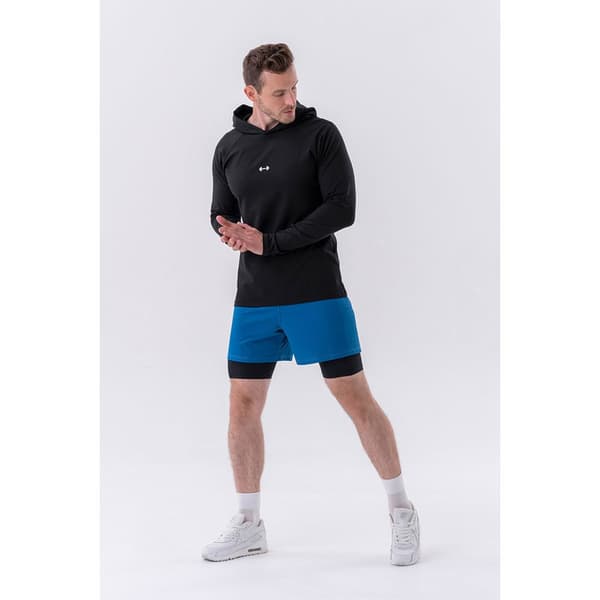 Nebbia Långärmad T-shirt Long-sleeve With A Hoodie 330 Svart 2XL Man