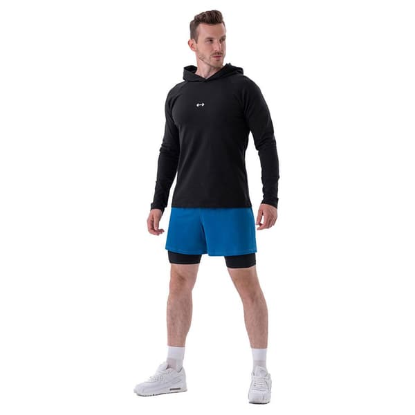 Nebbia Långärmad T-shirt Long-sleeve With A Hoodie 330 Svart 2XL Man