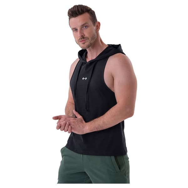 Nebbia Ærmeløs T-shirt Fitness With A Hoodie 323 Sort 2XL Mand