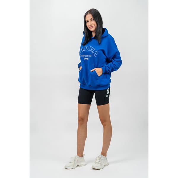 Nebbia Hættetrøje Branded Oversized Gym Rat Blå S Kvinde