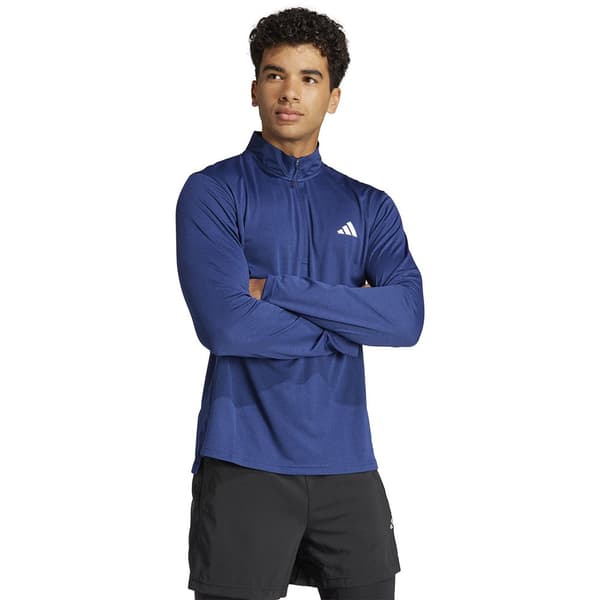 Adidas Tröja Med Halv Dragkedja Train Essentials Blå XS Man