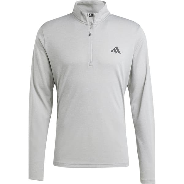 Adidas Halv Lynlå Sweatshirt Train Essentials Grå S Mand