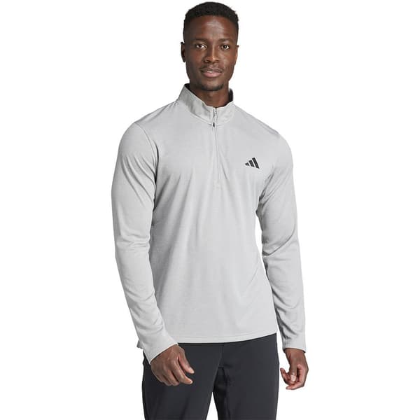 Adidas Halv Lynlå Sweatshirt Train Essentials Grå S Mand