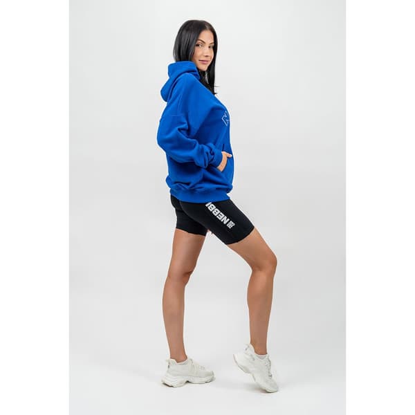 Nebbia Hættetrøje Branded Oversized Gym Rat Blå XS Kvinde