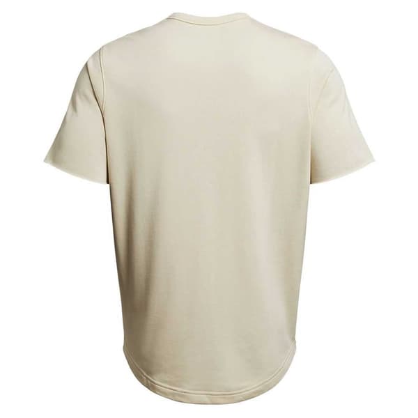 Under Armour Kortärmad T-shirt Rival Terry Colorblock Beige M / Regular Man