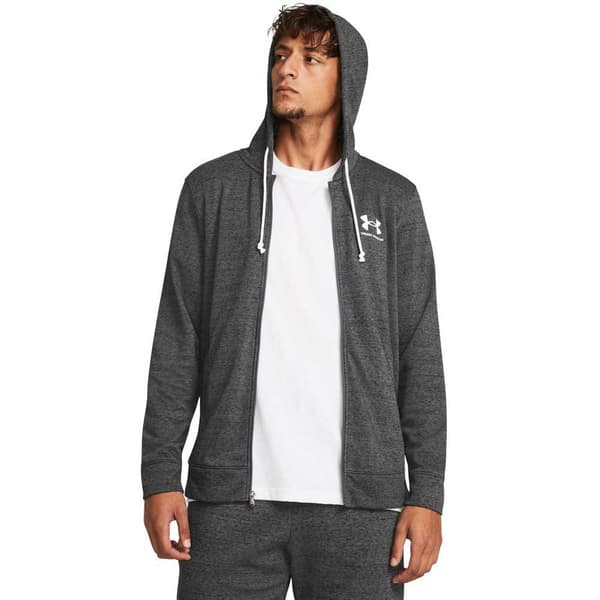 Under Armour Sweatshirt Med Fuld Lynlås Rival Terry Lc Grå M Mand