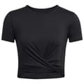 Miniatyrbillede 3 af 4: Under Armour Kortærmet T-shirt Motion Crossover Crop Sort M Kvinde