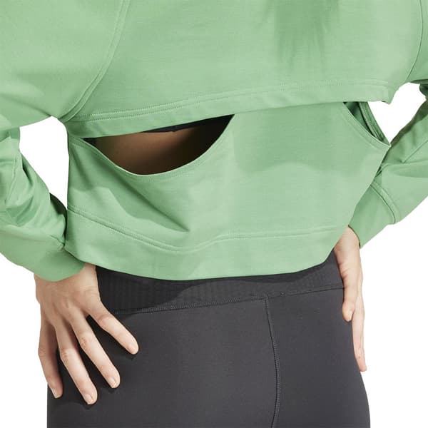 Adidas Huppari Power Cover Up Vihreä L / Regular Nainen